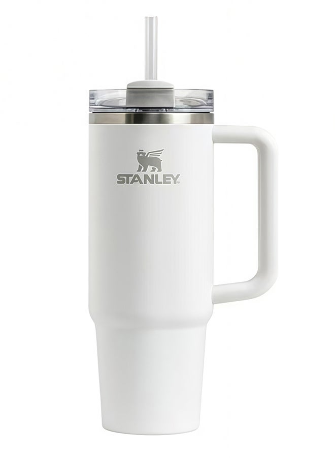 Stanley 40oz Quencher H2.0 Tumbler White – Tumbler with Straw, Stainless Steel Vacuum Insulated Mug with FlowState Lid & Straw, Reusable Bottle for Cold & Hot Drinks, Stanley Mug - Image 1